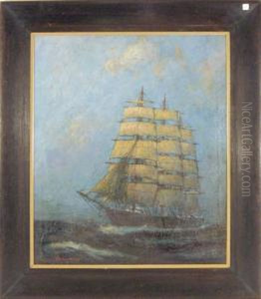 Marine Scene With Ship - view 1