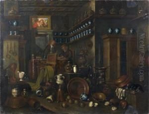 Interieur D'une Pharmacie by Gian Domenico Valentino