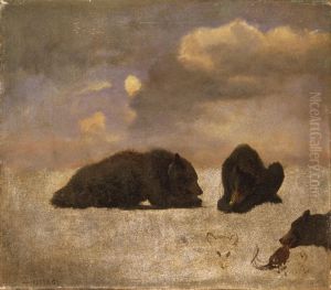 Grizzly Bears by Albert Bierstadt