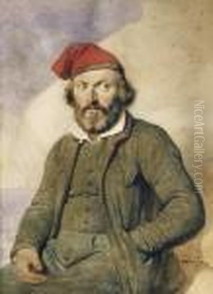 Uomo Con Berretto Rosso - view 1