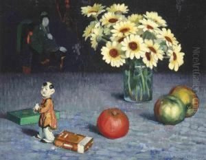 Still Life With Flowers by Adolphe Pierre Valette