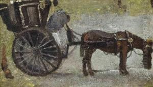Hansom Cab, Manchester by Adolphe Pierre Valette
