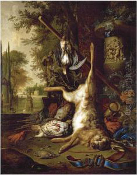 Still Life With Dead Game And An Ornate Vase - view 1