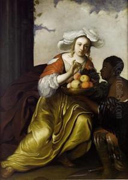A Woman With A Black Page, Possibly Anallegory Of Europe And Africa - view 1