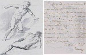 Estudio Para Dos Desnudos Masculinos by Francisco Antonio Vallejo