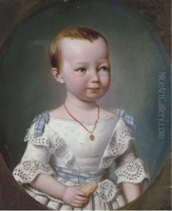 Portrait Of A Girl; And An Accompanying Portrait by J. P. Vallen