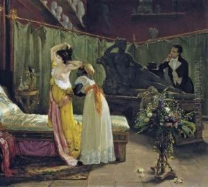 Paulina Borghese In Antonio Canova's Studio by Lorenzo Valles
