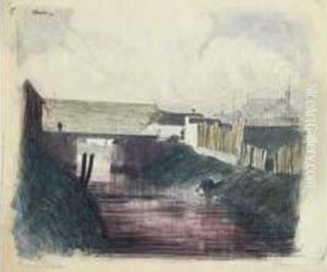 Laboureur Le Canal Pelloutier, A Nantes by Jean Emile Vallet