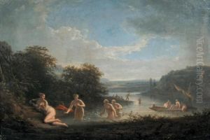 Baigneuses Dans Une Riviere