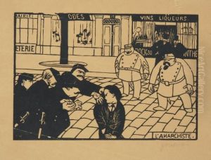 L'anarchiste; La Charge by Felix Edouard Vallotton