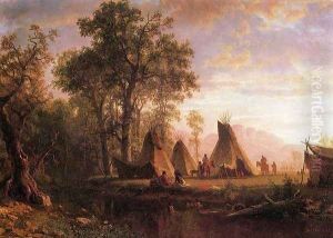 Indian Encampment Late Afternoon
