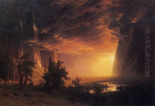 Sunset In The Yosemite Valley - view 1