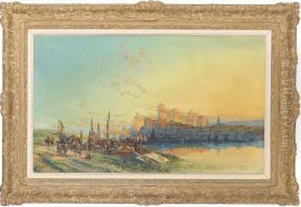 A View Of Avignon With Picturesque Figures - view 1