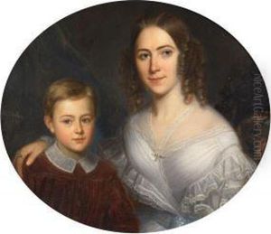 Jeune Mere Et Son Fils by Henri Valton