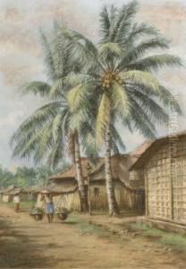 A Man Carrying Fruit Baskets by Gerard Van Spaendonck