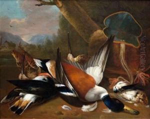 Stillleben Mit Ente Und Schnepfen by Willem Van Aelst
