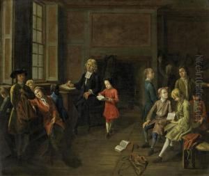 Boy's Lesson In The Rectory by Joseph van Aken