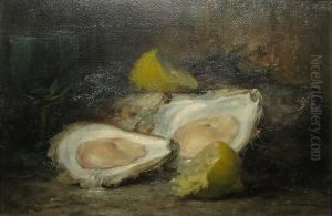 Nature Morte Aux Huitres Et Citron by Leo Van Aken