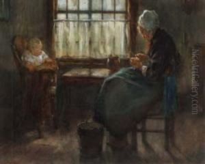 Dutch Interior Scene by Anton Van Anrooy