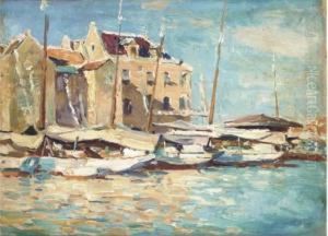 West Indian Harbour; And Figures In A West Indian Harbour