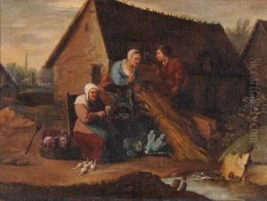 Paesaggio Rustico Con Contadini by Thomas Van Apshoven
