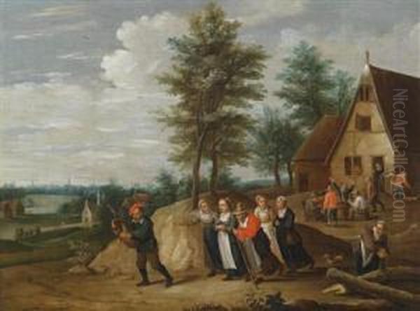 A Landscape With A Musician Followed Byseveral Women - view 1