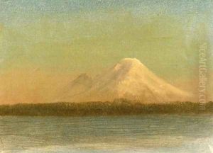 Snow Capped Moutain At Twilight