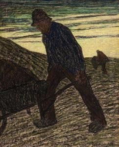 Farmers On The Land by Cornelis Albert Van Assendelft