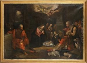 The Adoration Of The Shepherds by Pieter Van Avont