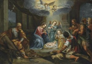 The Adoration Of The Shepherds by Jan Van Balen