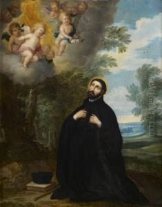Saint Thomas De Villeneuve Touche Par La Lumiere Celeste