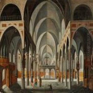 Gothic Church Interior by Bartholomeus Van Bassen
