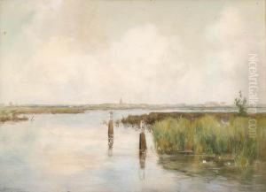 View Of Kortenhoef by Bernardus Antonie Van Beek