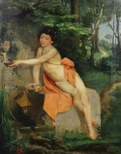 A Classical Nude At A Spring
