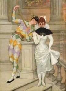 Arlequin Et Pierrette by Jan van Beers