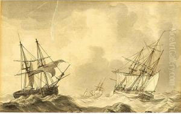 Ships In Choppy Seas - view 1
