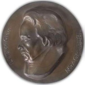 Beethoven". Bronze.signed by Ludwig Van Beethoven