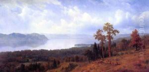 View Of The Hudson Looking Across The Tappan Zee Towards Hook Mountain