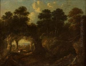 Paesaggio Con Viandante A Cavallo by Willem Van Bemmel