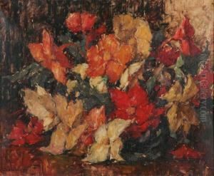Still Life With Flowers by Alfons, Van Beurden Snr.