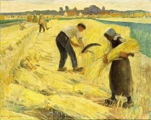 The Harvest by Gerrit Willem Van Blaaderen