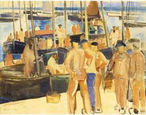 Haven Van Douarnenez by Gerrit Willem Van Blaaderen