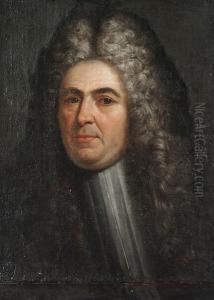 Portrait Of A Gentleman, Bust-length, In Black Costume With A White Lawn Collar
