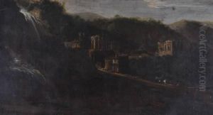 Extensive Italianate Classical Landscape Tivoli by Jan Frans Van Bloemen (Orizzonte)