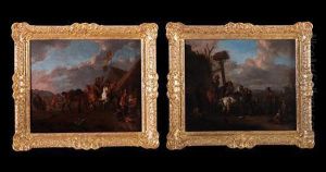 Paesaggio Con Sosta Di Cavalieri E Maniscalco by Pieter van Bloemen