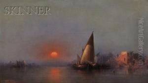 Orientalist River View, Possibly The Nile by J.E. Van Bois