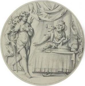 Dionysius And Silenus by Arent Van Bolten Van Zwolle