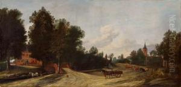 Weite Landschaft Mit Dorfstrasse - view 1