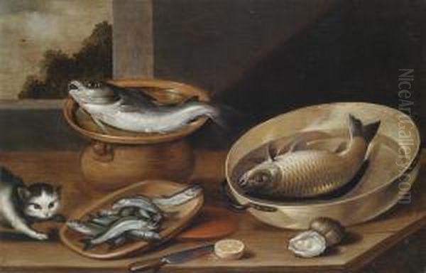 Still Life With Fish And A Cat - view 1