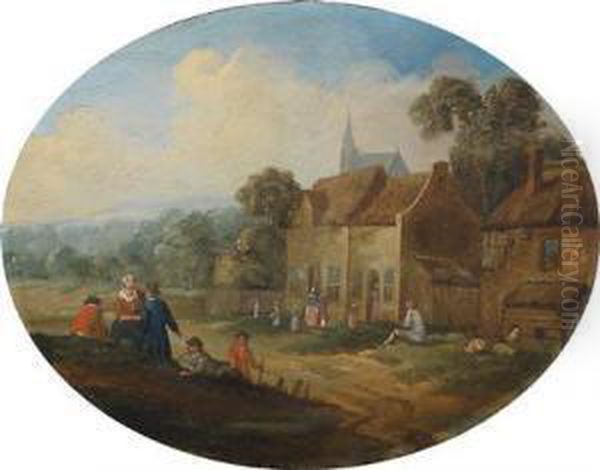 A Landscape With A Village Andpeasants - view 1